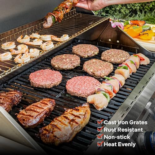 Monument Grills Larger Convertible 4-Burner Natural Gas Grill Stainless Steel Cabinet Style Propane Grills with BBQ Cover(2 Items), Outdoor Use - Image 5