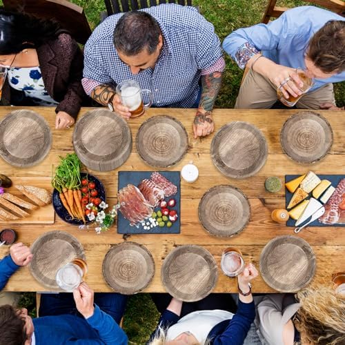 gisgfim 48 Pcs Rustic Wooden Tree Party Plates Supplies Tableware Set Lumberjack Party Decorations Camping Hunting Theme Party Table Supplies Favors Decors for Guests - Image 6