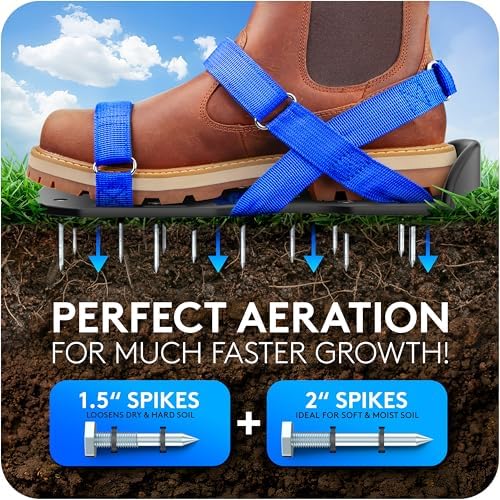 Briliantwerk Lawn Aerator Shoes | Yard Aerator Lawn Tool | Screed Shoes - Image 2