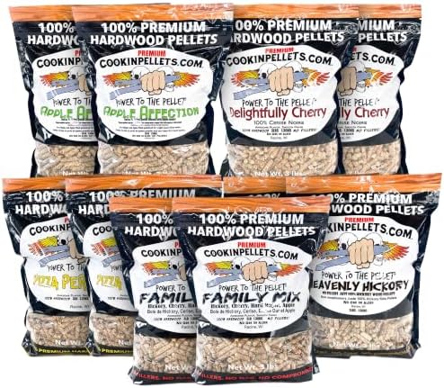 CookinPellets Natural Hardwood Grill Pellets, 5 Flavor Bundle, 10 3lb Bags by Unknown
