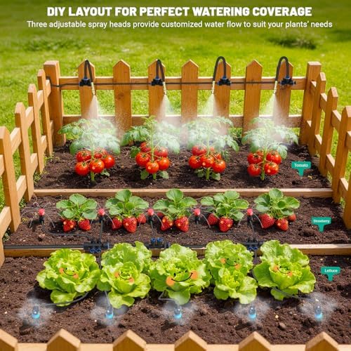 230FT Drip Irrigation Kit with 34 Emitters, 3 Spray Types, Watering System - Image 2