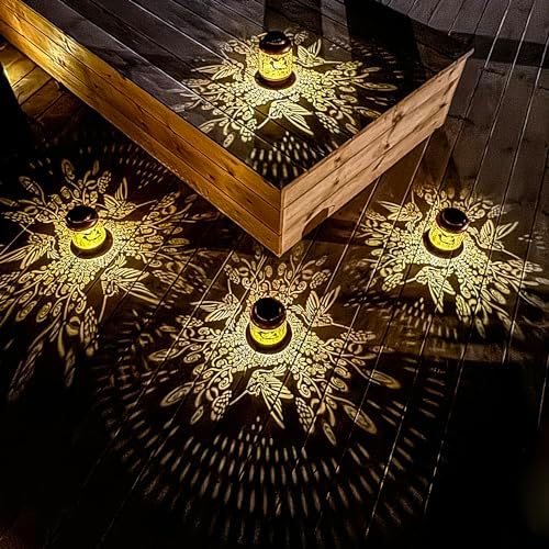 2 Pack Hummingbird Outdoor Solar Hanging Lanterns Waterproof LED Solar Lights Metal Decorative Lanterns for Garden, Patio, Courtyard, Backyard, Yard Decor Unique Hummingbird Gifts for Women Gardening - Image 4