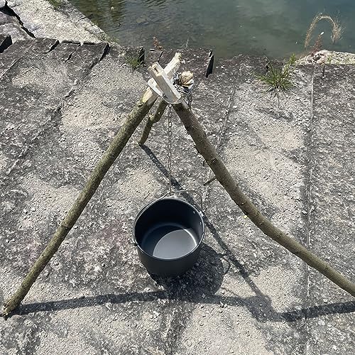 Stainless Steel Camping Tripod Board,Turn Branches into Campfire Tripod - Image 5