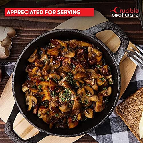 Cast Iron Skillets Frying Pans Set of 4 (Pre-Seasoned) for Serving, Cooking and Baking 7.87” – 4.72”, Oven Safe Forms | Indoor & Outdoor Use - Image 4
