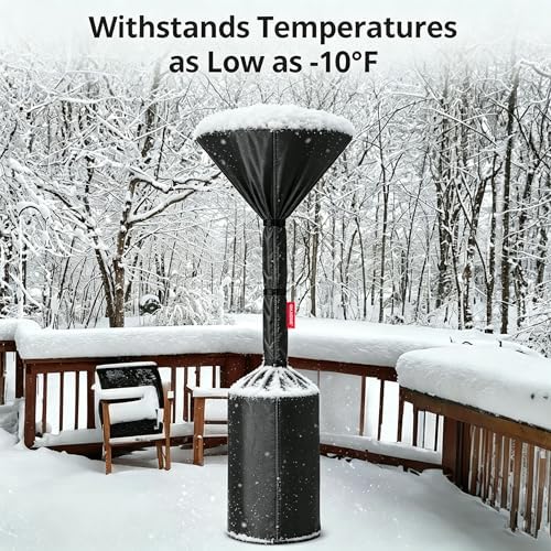 QH.HOME Patio Heater Cover,Waterproof Tear-Resistant 89"x 33"x19",Black - Image 5