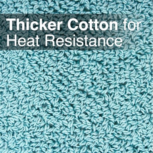 RITZ Terry Potholder & Hot Pad: Unparalleled Heat Resistant, Durable 100% Cotton – Ergonomically Designed for Optimal Grip – Easy-Care Machine Washable – 2-Pack, Dew - Image 3