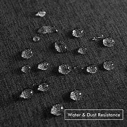 MIULEE Decorative Outdoor Pillow Covers Lumbar Waterproof 12x20 Black - Image 3