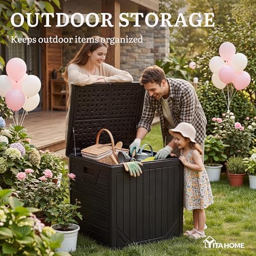 YITAHOME 150 Gallon Large Outdoor Storage Box w/Double Wall - Image 6