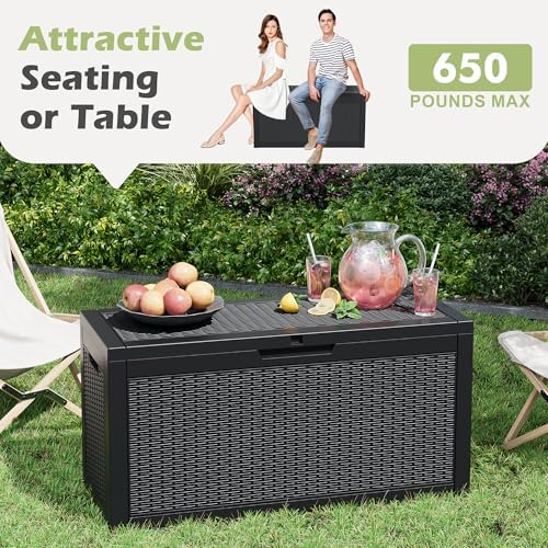 KAMABOKO Outdoor Storage Box, 65 Gallon Deck Box Outdoor Waterproof - Image 5