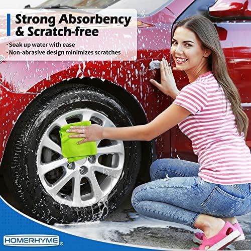 Microfiber Cleaning Cloth, 100 Pack Cleaning Rags Microfiber Towel Bulk Absorbent Lint-Free Wash Cloths, All-Purpose Shop Towels for Cars, Automotive, Garage, Home & Kitchen 11.5"*11.5" - Image 4