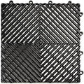 SnapLock GarageDeck 12"x12" Interlocking Garage Floor Tiles, 24pk, Black by BigFloors