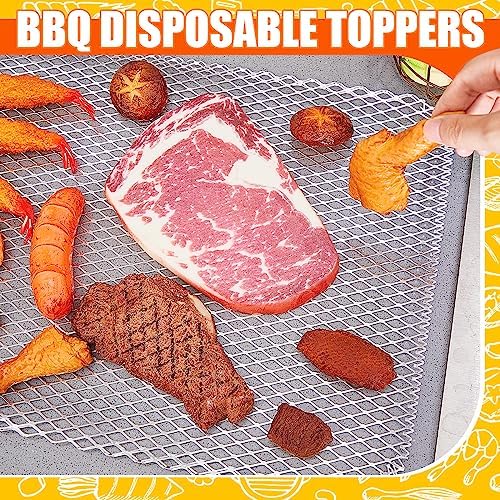 Mifoci 12 Pcs Disposable Grill Topper 16x12 Inch Mesh Mat for Outdoor BBQ - Image 3