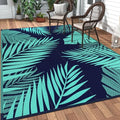 GENIMO Outdoor Rug, Waterproof Plastic Rugs 10'x14' for Camping Blue Green by GENIMO