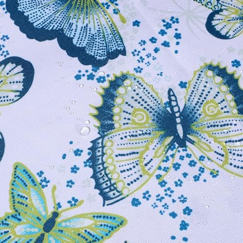 SUQ I OME Outdoor Tablecloth, Green Butterfly, 60'' Round with Zipper - Image 4