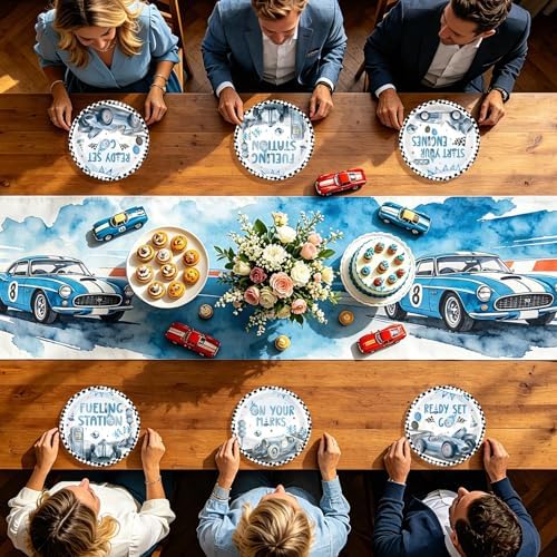 60 Pcs Vintage Race Car Paper Plates 9" Heavy Duty - Image 5