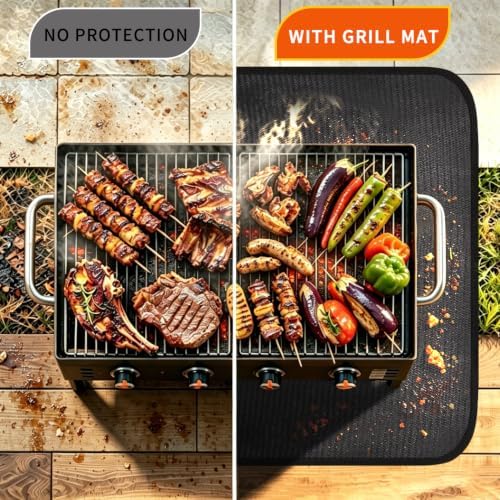 kaidun 48 x 30 Inch Under Grill Mats for Outdoor Grill, Fireproof BBQ Mat - Image 3