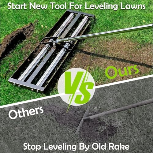 SporGain Lawn Leveling Rake 40"x10", Lawn Leveler with Aluminum Rollers - Image 7