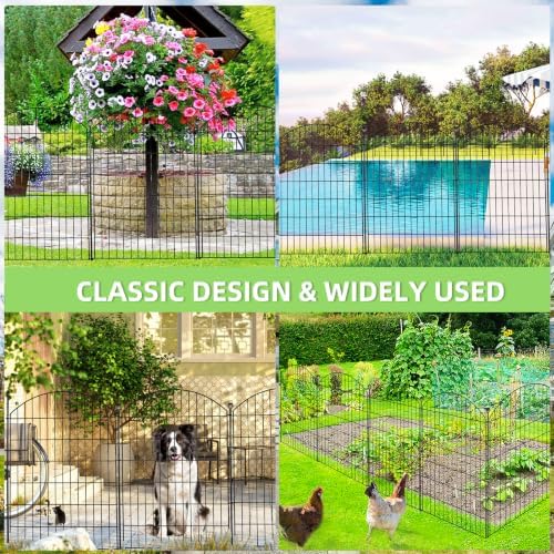 Decorative Garden Fence, 40in (H) x 12ft(L) No Dig Fence with Gate - Image 5