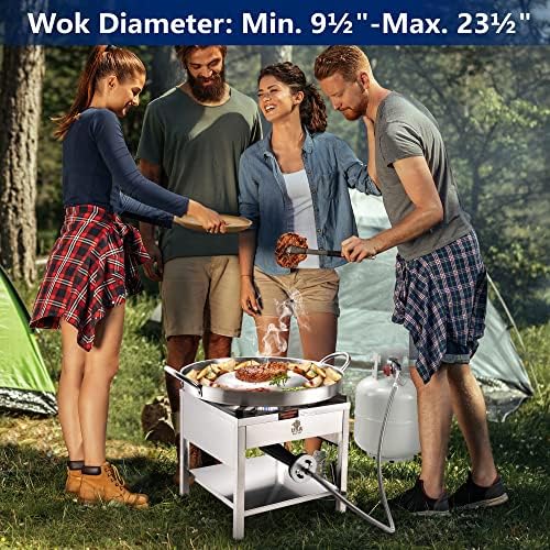 ARC Stainless Steel Propane Burner for Outdoor Large Batch Cooking,200K BTU High-Pressure,16.5"Wx16.5"H for Large Batch Cooking,10-inch Cast-Iron Burner - Image 6