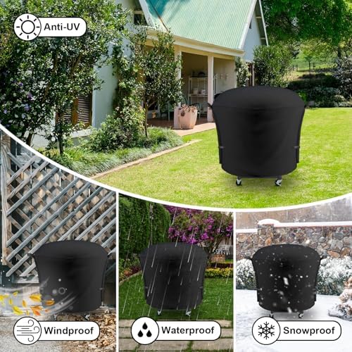 Outdoor Grill Cover Fits Cuisinart 22" CGG-888 360 Griddle Cooking Center, Cover Geny Waterproof 600D Heavy Duty 360° Gas Grill Covers, 30" L x 30" D x 46" H. - Image 5