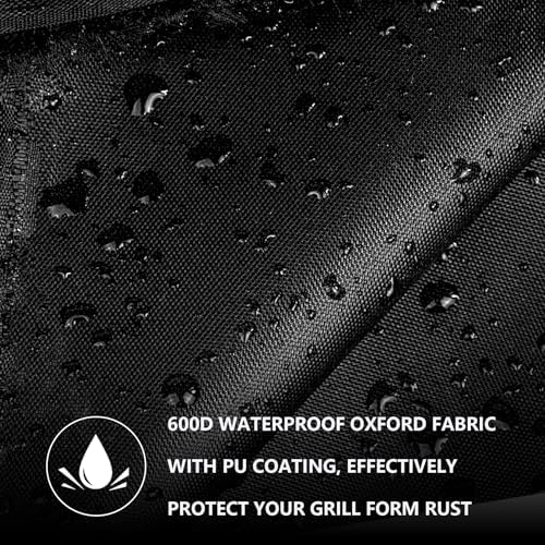 Outdoor Heavy Duty Waterproof Pellet Grill Cover for Traeger Woodridge Pro Grill Woodridge Elite Grill,Grill Cover for Traeger Grills BAC776 Full-Length All Weather Grill Cover Accessory,Black - Image 4