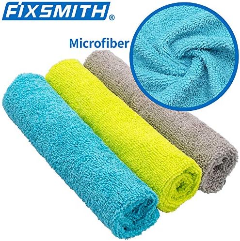 FIXSMITH Microfiber Cleaning Cloth - Pack of 8, Size: 12 x 16 in, Multi-Functional Cleaning Towels, Highly Absorbent Cleaning Rags, Lint-Free, Streak-Free Cleaning Cloths for Car Kitchen Home - Image 6