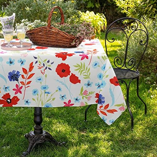 Outdoor Tablecloth with Umbrella Hole Umbrella Tablecloth Patio Tablecloths with Zipper for Courtyards, Terraces, and Beaches 60 x 120 in - Image 2