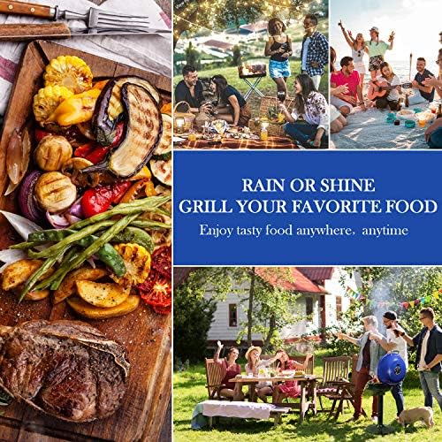 Electric BBQ Grill Techwood 15-Serving Indoor/Outdoor Electric Grill for Indoor & Outdoor Use, Double Layer Design, Portable Removable Stand Grill, 1600W - Image 6