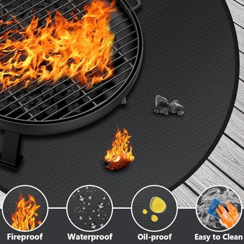 36" Round Fire Pit Mat for Solo Stove Bonfire & Under Grill Mat - Image 4