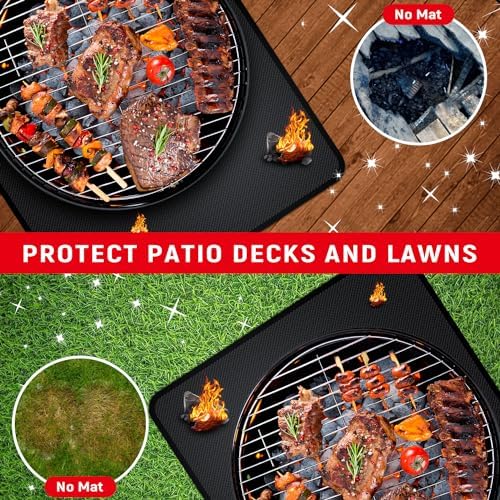48 x 30 inches Under Grill Mats for Outdoor Grill Patio & Deck BBQ - Image 2
