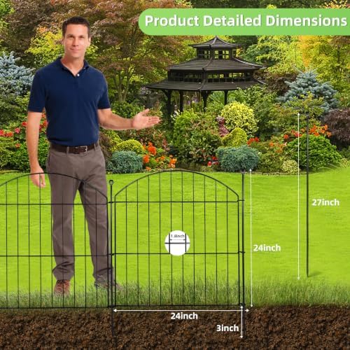 Decorative Garden Fence, 24in (H) x 20ft(L) No Dig Fence - Image 2