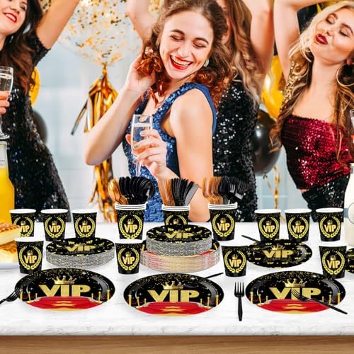 168Pcs Red Carpet Movie Star Party Decorations, Serves 24 - Image 6