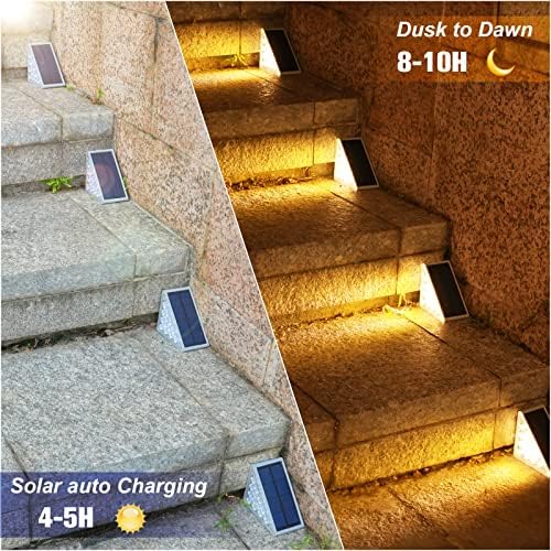 VOLISUN Outdoor Stair Lights 12 Pack, Solar Step Lights Waterproof IP67 - Image 2