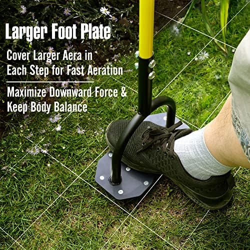 Jardineer Lawn Aerator Tool, Updated 36" Spike Aerator Lawn Tool with Longer Spikes, Pre-Assembled Manual Grass Aerator for Lawn Aeration, Soil Aerating - Image 3