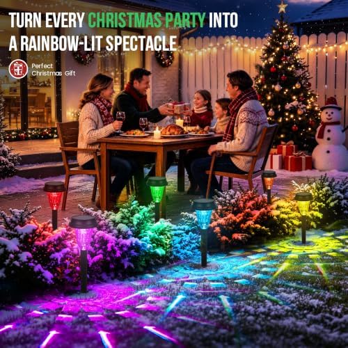GIGALUMI Solar Christmas Lights Outdoor Waterproof Pathway Lights, 16 Pack - Image 4