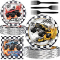 Monster Truck Party Decorations - Monster Truck Party Plates and Napkins for Kids Birthday Party, Serves 40 Guests by BonBeeDesign