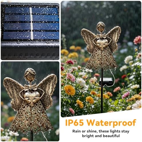 SRNPMIU Angel Solar Lights Outdoor Decor, Solar Angel Garden Decorations - Image 4