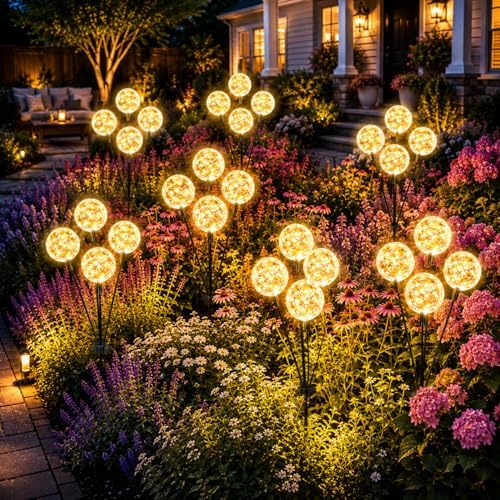 vignuto Solar Lights Outdoor Waterproof, 4 Packs, Solar Globe Lights, Garden Decor, Patio Decor, Unique Gifts for Women, Gifts for Grandma by Unknown