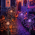 btfarm 4 Pack Solar Halloween Lights Outdoor, Orange+Purple Firework Light by btfarmdecorativelighting