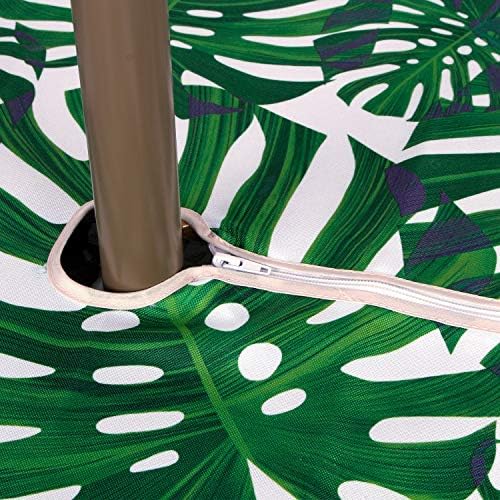 EHouseHome Outdoor Indoor 60x84 inch Rectangle Tablecloth with Umbrella Hole and Zipper, Waterproof Zippered Patio Cloths, Spring/Summer Table Covers for Backyard Circular Table/BBQs/Picnic - Image 4