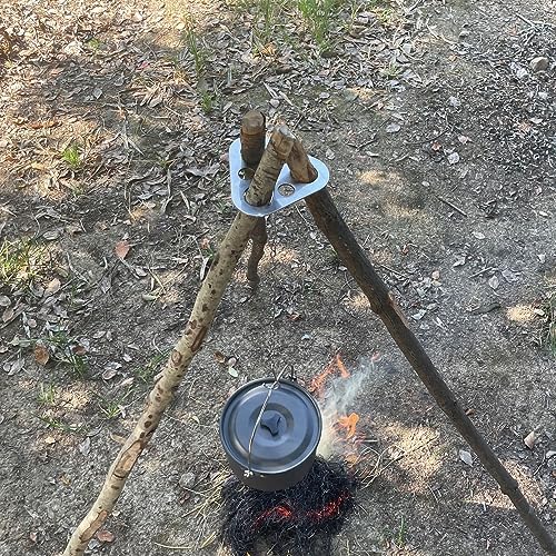 Stainless Steel Camping Tripod Board,Turn Branches into Campfire Tripod - Image 5