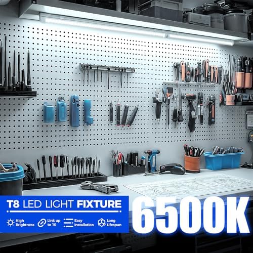 Barrina T8 LED Shop Lights 2FT, 20W 3000LM 6500K, 2 Pack High Output Tube - Image 4