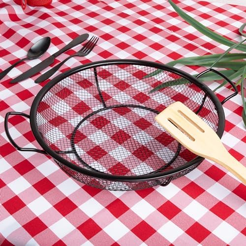 Outset Mesh Grill Roasting Basket With Handles, Non-Stick, Shallow, 12" x 15" x 3" - Image 5