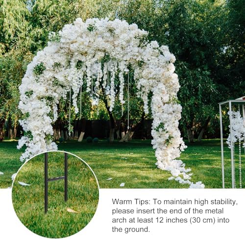 RUBFAC 7.8ft Garden Arch, Metal Trellis for Climbing Plants Outdoor - Image 6