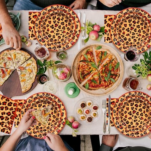 180pcs Red Cheetah Print Plates and Napkins Party Supplies,Serves 60 - Image 7