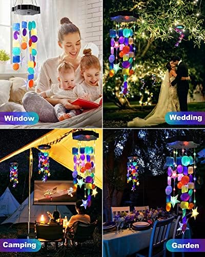Toodour Solar Decorative Lights Outdoor, Colorful Shells Lights for Outside - Image 6