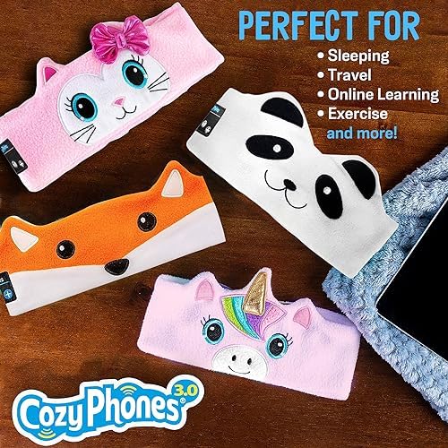 Toddler Headphones Wireless, Kids Bluetooth Earphones, Safe Volume - Wired School Headphones for Kids with 3.5 MM Jack and Travel Bag - Toddler Airplane Accessories for Boys & Girls - Purple Unicorn - Image 6
