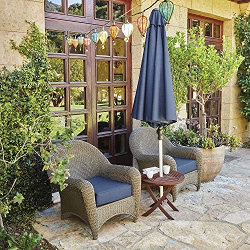 Classic Accessories Montlake Water-Resistant 23 x 22 x 4 Inch Patio Lounge Back Cushion, Heather Indigo Blue, Outdoor Loveseat Cushions - Image 4