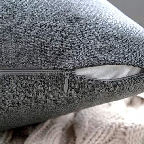 MIULEE Decorative Outdoor Pillow Covers Waterproof 20x20 Dark Grey - Image 2