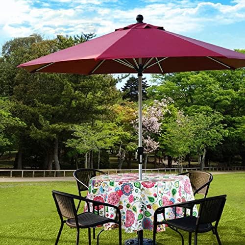 EHouseHome Outdoor Indoor 70inch Round Tablecloth with Umbrella Hole and Zipper, Waterproof Zippered Patio Table Cloths, Spring/Summer Table Covers for Backyard Circular Table/BBQs/Picnic - Image 3